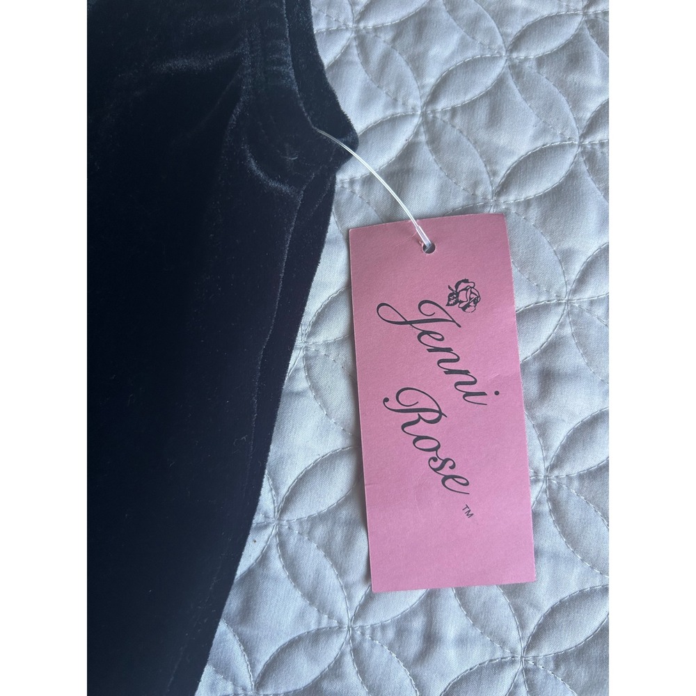 Vintage Jenni Rose Stone Wear Black Velvet Leotard Bodysuit Girls Size 4-6 NWT - Picture 2 of 5